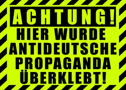 Hier wurde Antideutsche - Aufkleber