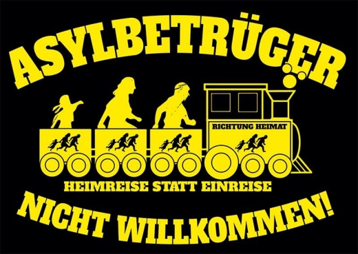 Asylbetrüger nicht Willkommen - Aufkleber
