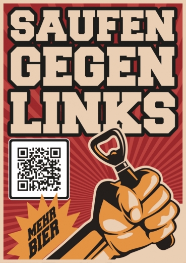 Saufen gegen Links - Aufkleber