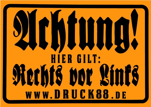 Rechts vor Links - Aufkleber