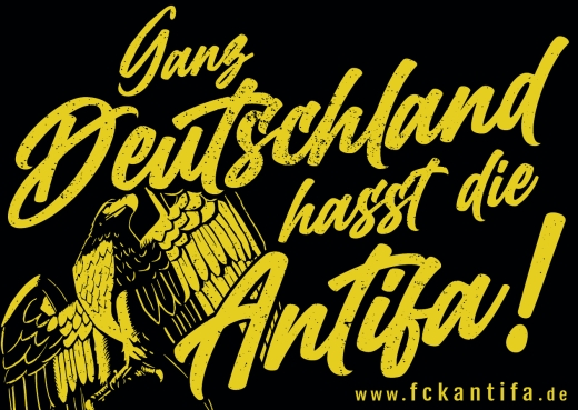 Ganz Deutschland hasst die Antifa Motiv 2 - Aufkleber