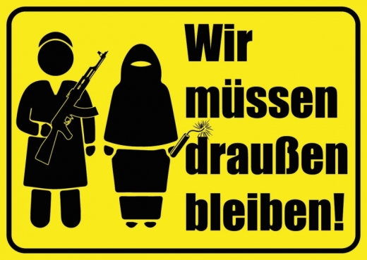 Wir müssen draußen bleiben - Aufkleber