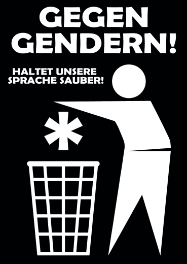 Gegen Gendern - Haltet unsere Umwelt sauber! - Aufkleber