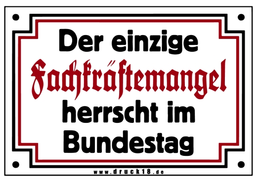 Fachkräftemangel - Aufkleber