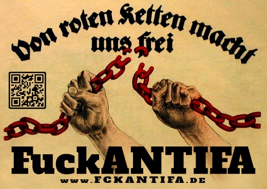 Von roten ketten macht euch frei - FCK ANTIFA - Aufkleber