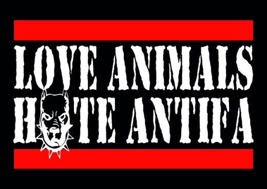 Love Animals - Hate Antifa - Aufkleber
