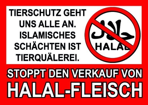 Stopp Halal - Aufkleber