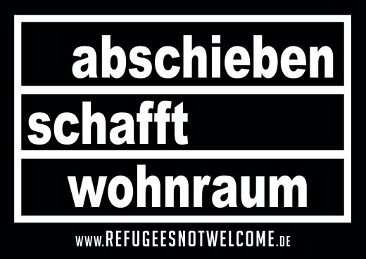 Abschieben schafft Wohnraum - Aufkleber
