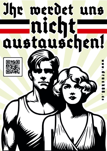 Ihr werdet uns nicht austauschen - Aufkleber