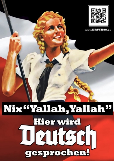 Nix "Yallah,Yallah" - Hier wird Deutsch gesprochen - Aufkleber