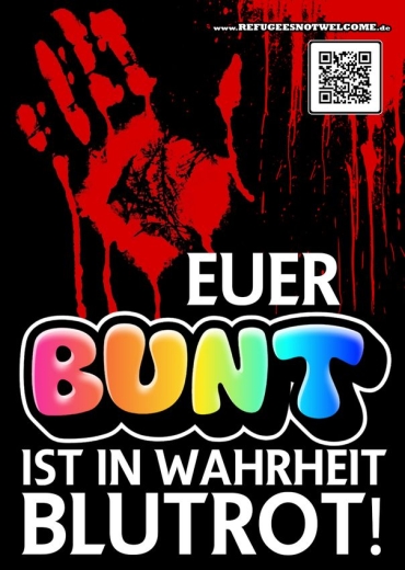 Euer BUNT ist in Wahrheit BLUTROT - Aufkleber