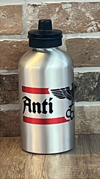 Trinkflasche - Anti Antifa - silber - 80 mm - Aluminium - 600 ml