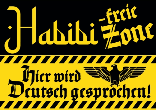 Habibi freie Zone - Hier wird Deutsch gesprochen - Aufkleber