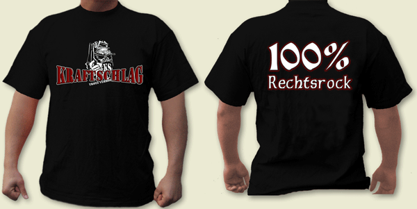 T-Hemd - Kraftschlag - 100% Rechtsrock - schwarz