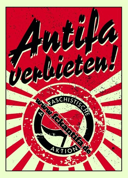 Antifa verbieten - Motiv 2 - Aufkleber