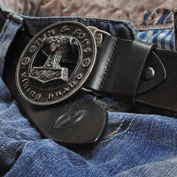 Erik & Sons - Ledergürtel - HAMMER - schwarz