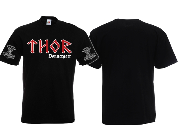 T-Hemd - Thor - Donnergott - Frondruck + Armdruck