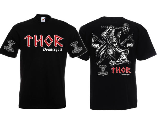 T-Hemd - Thor - Donnergott - klassisch + Ärmeldruck