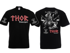 Frauen T-Shirt - Thor - Donnergott - klassisch + Ärmeldruck