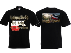T-Hemd - Heimatliebe ist kein Verbrechen - Kaiserreich - mit Rückendruck - schwarz