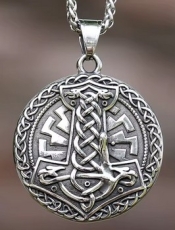 Halskette - Thors Hammer mit Schwarzer Sonne