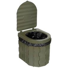 Campingtoilette - faltbar - oliv