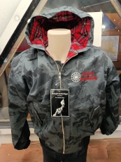 Harrington Jacke - bestickt - Division Deutschland - mit Kapuze - Nightcamo