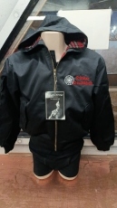Harrington Jacke - bestickt - Division Deutschland - mit Kapuze - schwarz