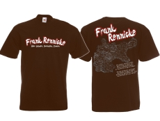 T-Hemd - Frank Rennicke - Über Länder, Grenzen, Zonen - braun