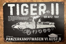 Blechschild - Königstiger +++NUR WENIGE DA+++