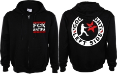 Frauen Kapuzenjacke - FCK Antifa - Motiv 2 - schwarz