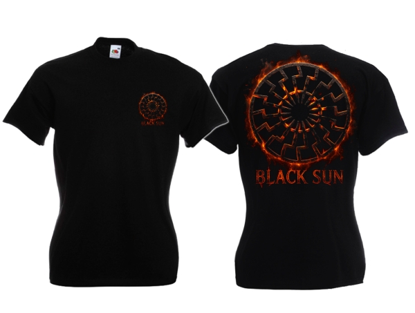 Frauen T-Shirt - Black Sun - Flamme Empor - Motiv 1