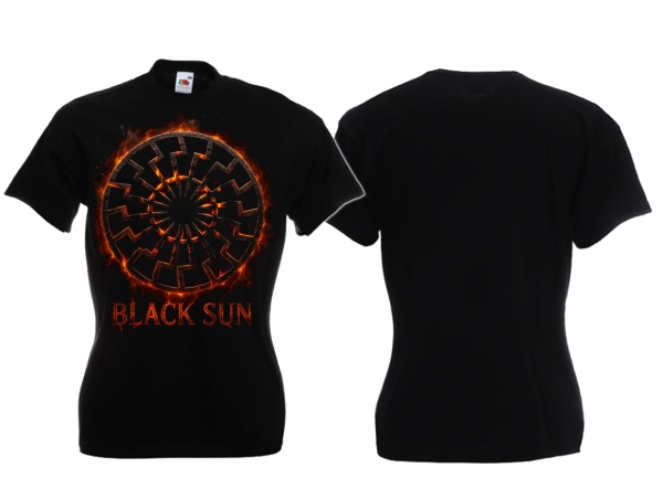 Frauen T-Shirt - Black Sun - Flamme Empor - Motiv 2