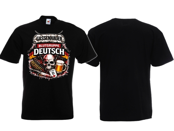 Frauen T-Shirt - Gassenhauer - Blutgruppe Deutsch - SRG - schwarz