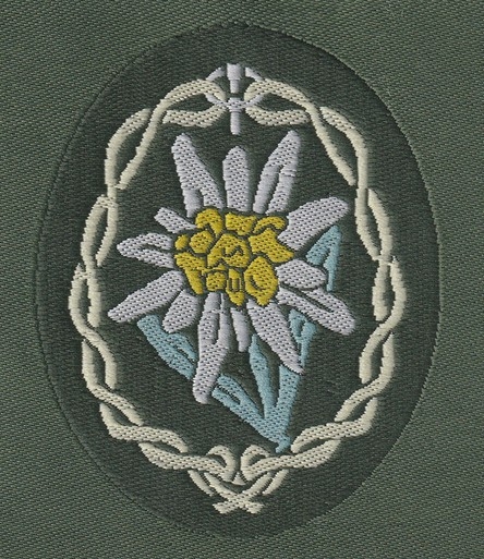 Aufnäher - Edelweiß - Gebirgsjäger - Ärmelabzeichen - grün