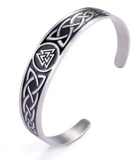 Armspange - Wotans Knoten - silber/schwarze Optik