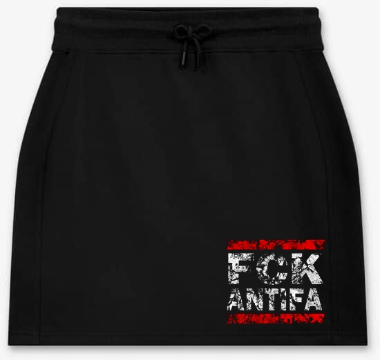 Frauen - Rock - kurz - FCK Antifa - Motiv 3 - schwarz