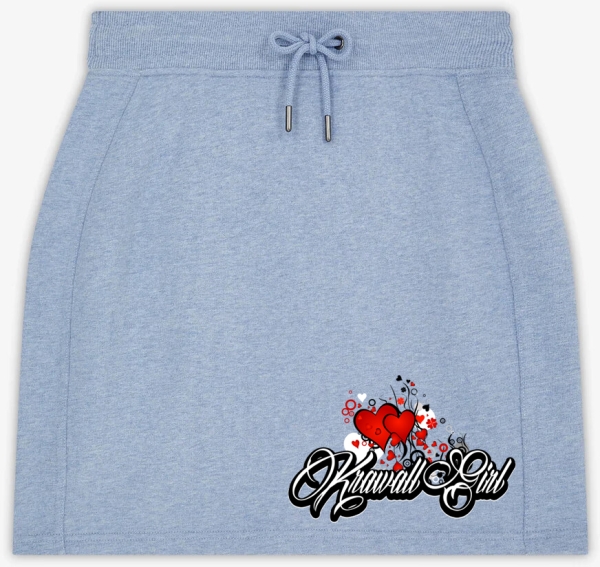 Frauen - Rock - kurz - Krawallgirl - Motiv 3-1 - blue heather