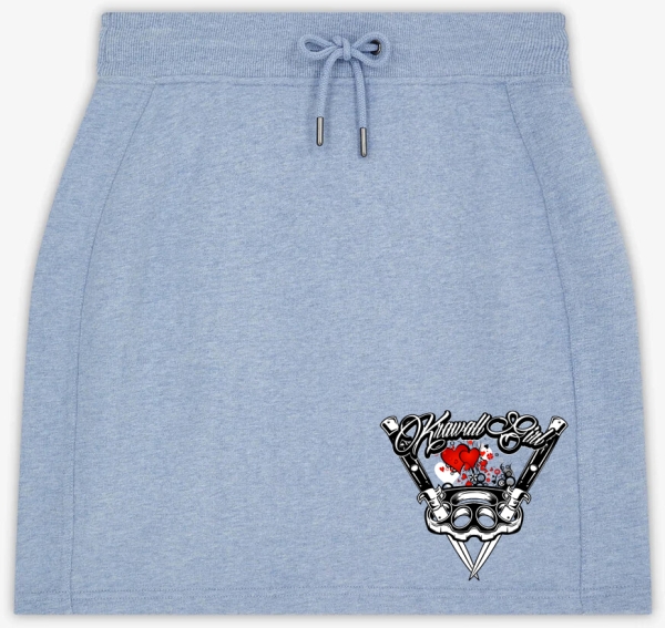 Frauen - Rock - kurz - Krawallgirl - Motiv 3-2 - blue heather