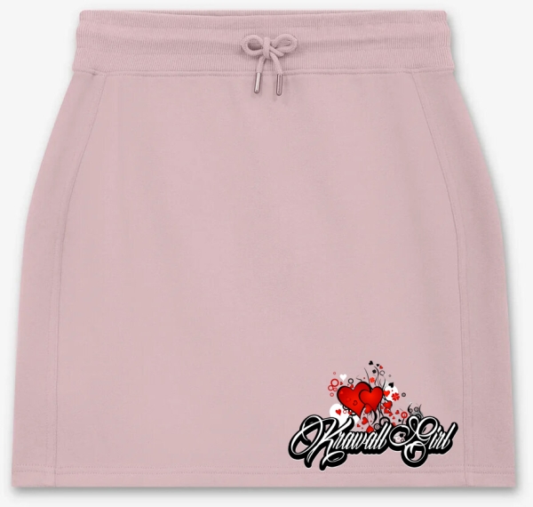 Frauen - Rock - kurz - Krawallgirl - Motiv 3-1 - sueded miami pink