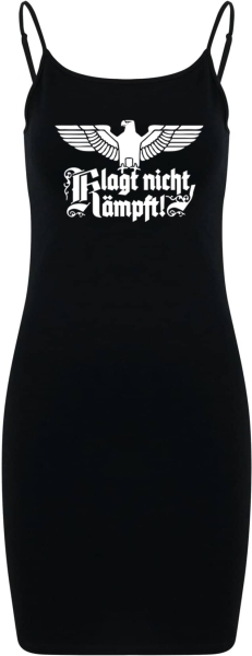Kleid - Stretch Jersey Slim Dress - Klagt nicht, kämpft - Motiv 5 - schwarz
