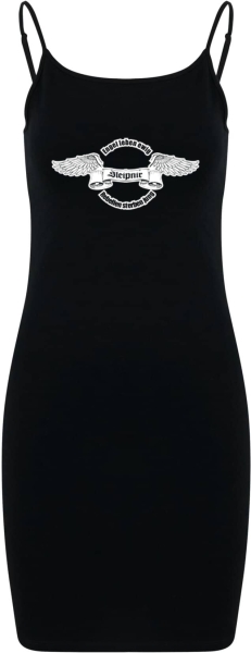Kleid - Stretch Jersey Slim Dress - Sleipnir - Engel leben ewig - Rebellen sterben jung - schwarz