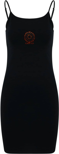 Kleid - Stretch Jersey Slim Dress - Black Sun - Flamme Empor - Motiv 2 - schwarz