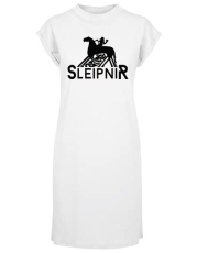 Kleid - Turtle Extended Shoulder Dress - Sleipnir - Logo - weiß