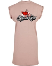 Kleid - Turtle Extended Shoulder Dress - Krawallgirl - Motiv 3-1 - dusk rose