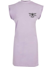 Kleid - Turtle Extended Shoulder Dress - Anti Antifa - Adler mit Schlagring - lilac