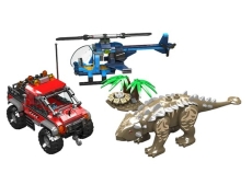 Bausatz - Mould King - 29004 - Ankylosaurus Helicopter & Off-Road Camp Dino Egg