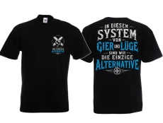 T-Hemd - Alternative - Motiv 2 - schwarz/blau