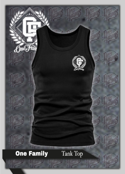 Muskelshirt/Tank Top - One Family - Ehrenkranz - schwarz