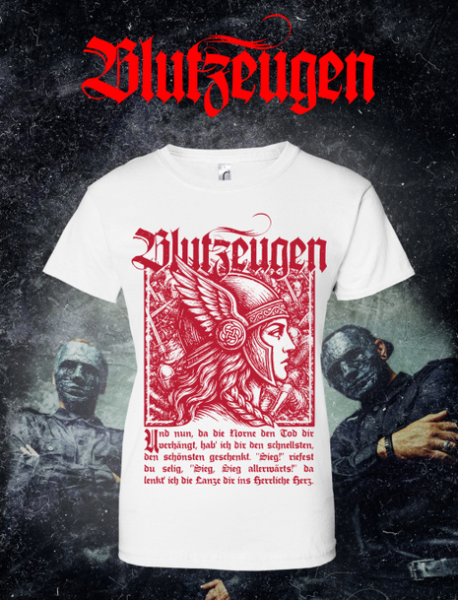 Frauen T-Shirt - Blutzeugen - Walküre - Damen Hemd - burgund Druck